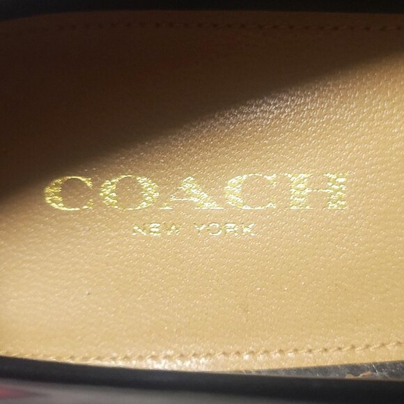 COACH Unipump Black Leather Kitten Heel Pump Classic Luxury - Picture 6 of 9